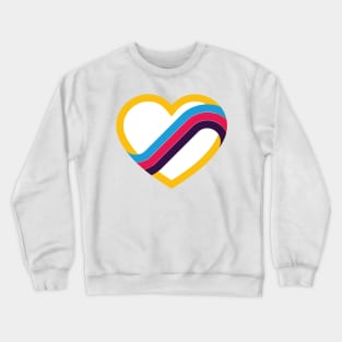 Polyamory Heart Symbol with Banner - New Colors! Crewneck Sweatshirt